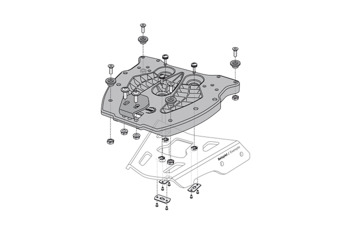 어댑터 플레이트/어댑터 킷트 (Adapter Plate/Adapter Kit) - ALU-RACK용 / STREET-RACK용 / ADVENTURE-RACK용 : GPT.00.152.XXX (렉 종류 및 탑케이스 종류에 따라 선택)